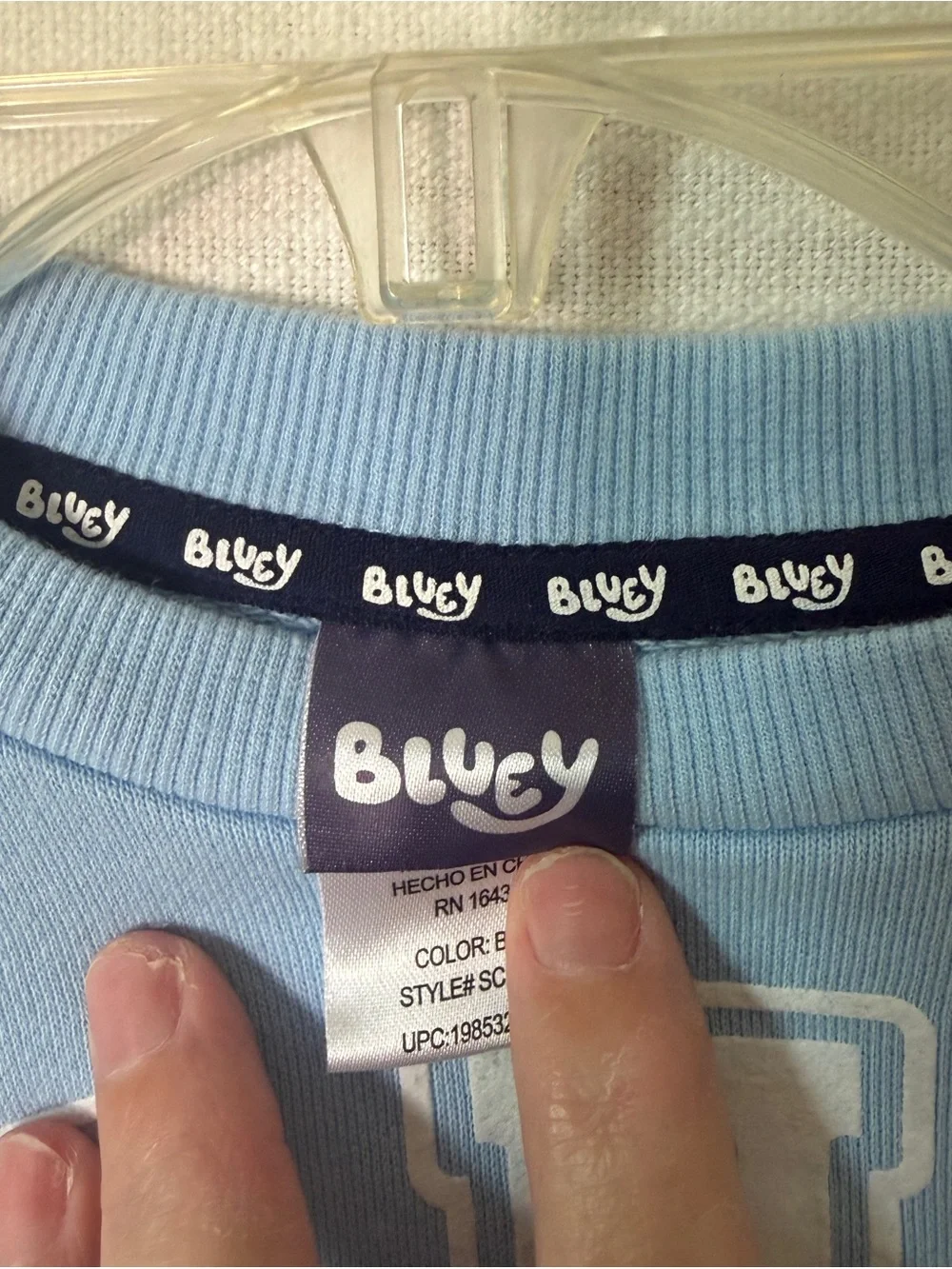 Bluey Kids Two-Piece Shorts Set - Light Blue & White